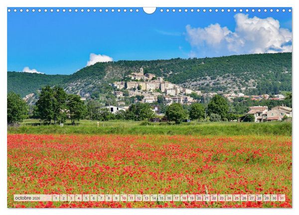 Produktbild: Les villages perch&eacute;s de Provence (Calendrier mural 2026 DIN A3 vertical), CALVENDO calendrier mensuel