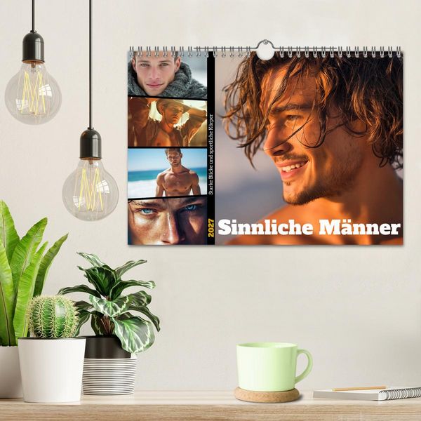 Produktbild: Sinnliche M&auml;nner (Wandkalender 2027 DIN A4 quer), CALVENDO Monatskalender