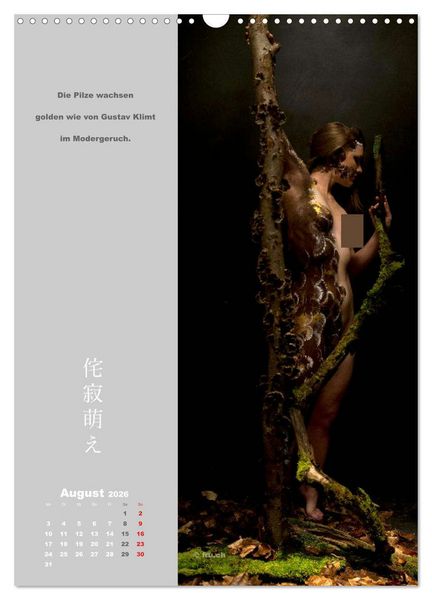 Produktbild: wabi sabi moe &mdash; bewundernswert verg&auml;nglich erotisch &mdash; Akt/Bodypainting (Wandkalender 2026 DIN A3 hoch), CALVENDO Monatskalender