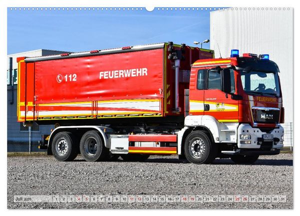 Produktbild: Feuerwehrfahrzeuge (Wandkalender 2026 DIN A2 quer), CALVENDO Monatskalender