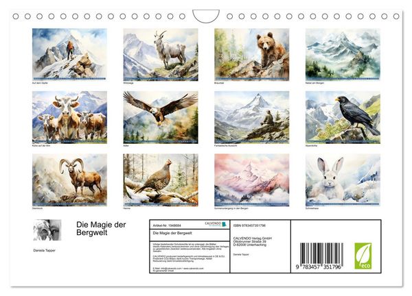 Produktbild: Die Magie der Bergwelt (Wandkalender 2026 DIN A4 quer), CALVENDO Monatskalender
