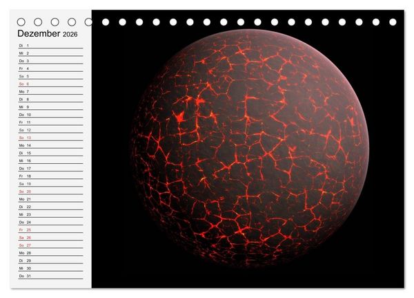Produktbild: Sonne, Monde und Planeten (Tischkalender 2026 DIN A5 quer), CALVENDO Monatskalender