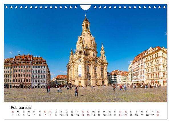 Produktbild: Dresden, Pure Eleganz an der Elbe (Wandkalender 2026 DIN A4 quer), CALVENDO Monatskalender