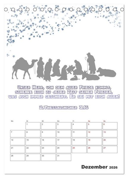 Produktbild: drei.sechzehn - Der Jesus Kalender (Tischkalender 2026 DIN A5 hoch), CALVENDO Monatskalender