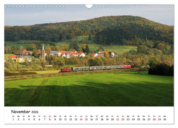 Produktbild: Hessische Nebenbahnen - Unterwegs in Nordhessen (Wandkalender 2026 DIN A3 quer), CALVENDO Monatskalender