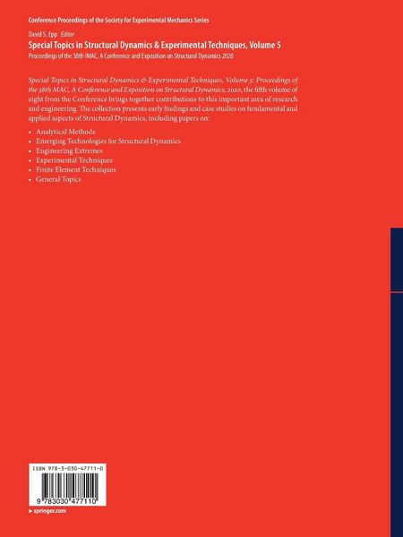 Produktbild: Special Topics in Structural Dynamics & Experimental Techniques, Volume 5