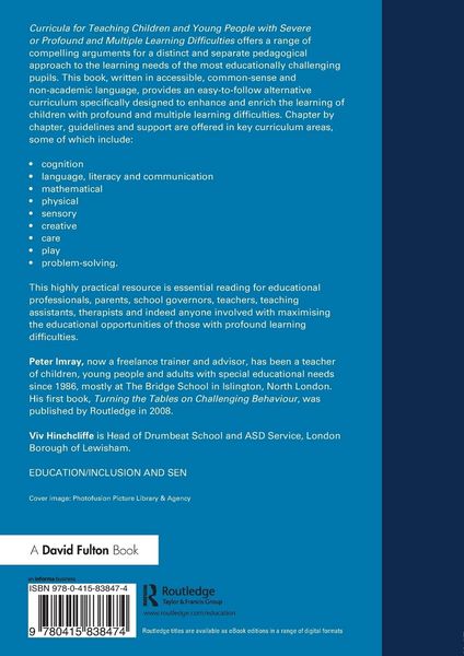 Produktbild: Curricula for Teaching Children and Young People with Severe or Profound and Multiple Learning Difficulties