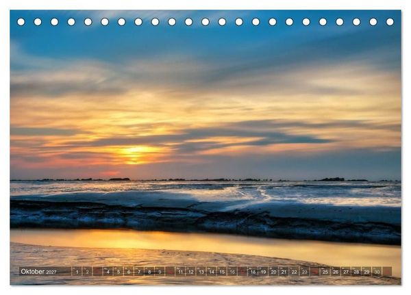 Produktbild: Nordfriesland dunkelbunt &ndash; zwischen T&ouml;nning und Sankt Peter-Ording (Tischkalender 2027 DIN A5 quer), CALVENDO Monatskalender