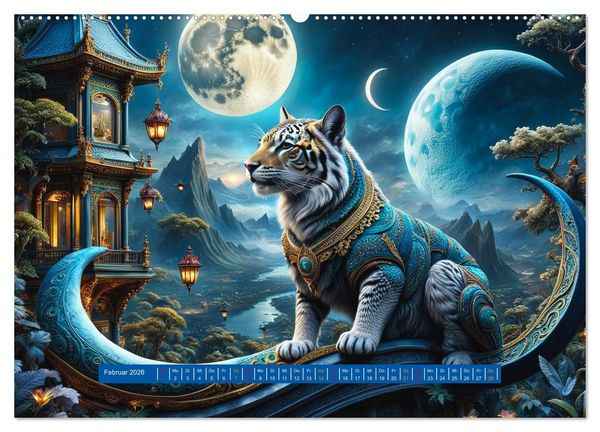 Produktbild: Verborgene Welten: Arkanum der mystischen Tierwesen (hochwertiger Premium Wandkalender 2026 DIN A2 quer), Kunstdruck in Hochglanz