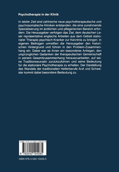 Produktbild: Psychotherapie in der Klinik