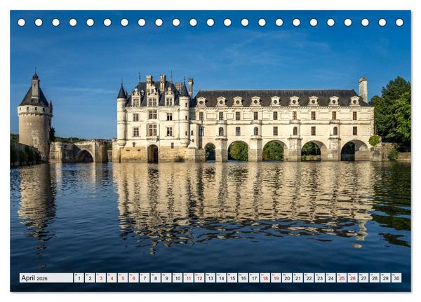 Produktbild: Die Schl&ouml;sser im Tal der Loire (Tischkalender 2026 DIN A5 quer), CALVENDO Monatskalender