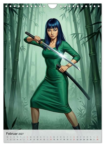 Produktbild: Ninja-Girls (Wandkalender 2027 DIN A4 hoch), CALVENDO Monatskalender