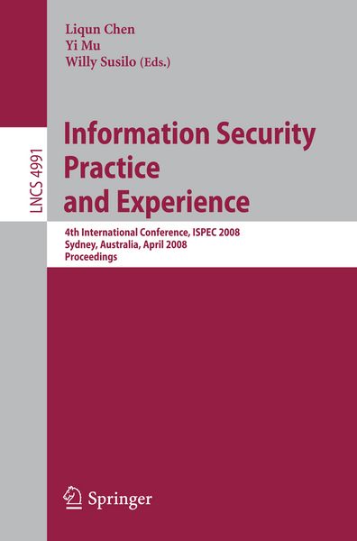 Produktbild: Information Security Practice and Experience
