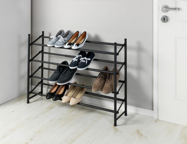 Produktbild: Anti-Rutsch-Schuhregal Mod. Hero ausziehbar, aus pulverbeschichtetem Metall