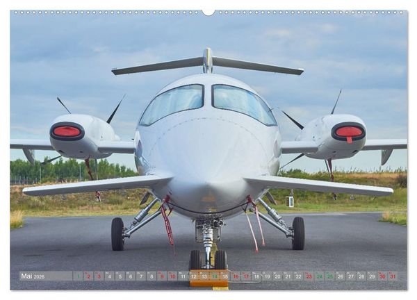 Produktbild: Flugzeuge und Hubschrauber im Portr&auml;t (hochwertiger Premium Wandkalender 2026 DIN A2 quer), Kunstdruck in Hochglanz