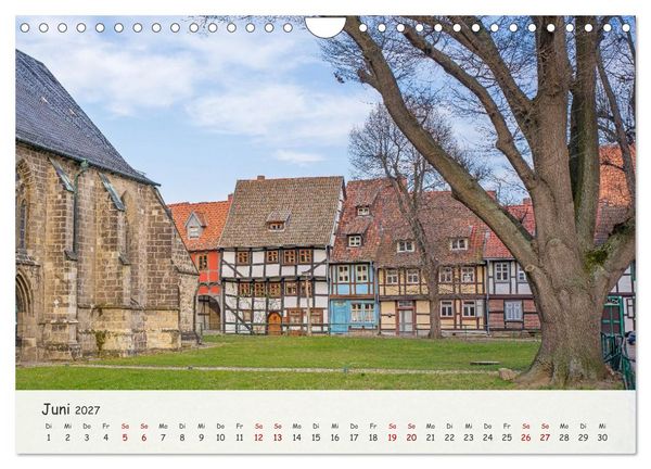 Produktbild: Quedlinburg - Die historische Altstadt (Wandkalender 2027 DIN A4 quer), CALVENDO Monatskalender