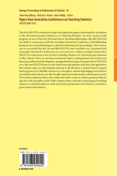 Produktbild: Topics from Australian Conferences on Teaching Statistics