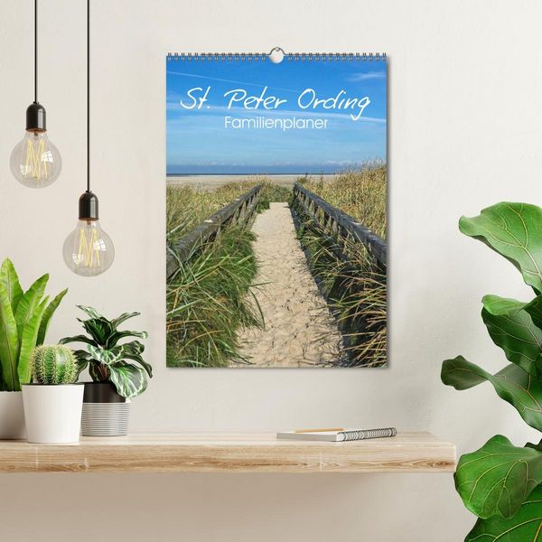 Produktbild: St. Peter Ording Familienplaner (Wandkalender 2026 DIN A3 hoch), CALVENDO Monatskalender