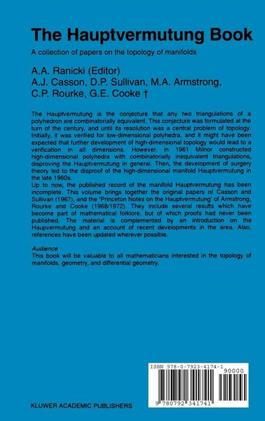 Produktbild: The Hauptvermutung Book