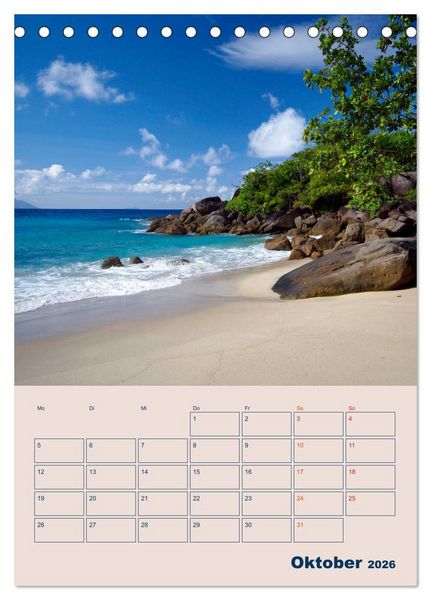 Produktbild: Mahe - Inselparadies der Seychellen (Tischkalender 2026 DIN A5 hoch), CALVENDO Monatskalender