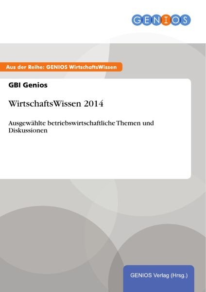 Produktbild: WirtschaftsWissen 2014
