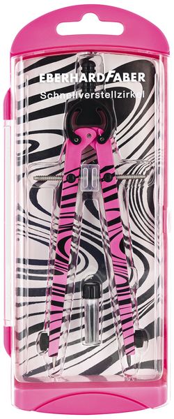 Produktbild: EBERHARD FABER Schnellverstellzirkel neon pink &Oslash;39cm 3 Teile Blister