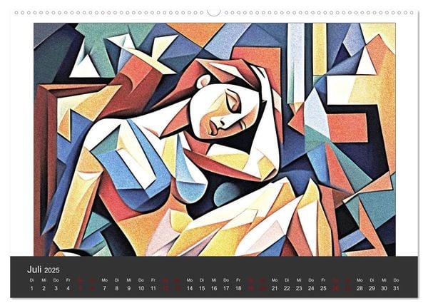 Kubistische Frauen Bilder (Wandkalender 2025 DIN A2 quer), CALVENDO Monatskalender
