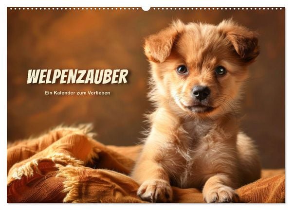 Produktbild: Welpenzauber: Ein Kalender zum Verlieben (Wandkalender 2026 DIN A2 quer), CALVENDO Monatskalender