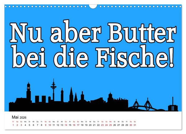 Produktbild: Hamburger Schnack (Wandkalender 2026 DIN A3 quer), CALVENDO Monatskalender