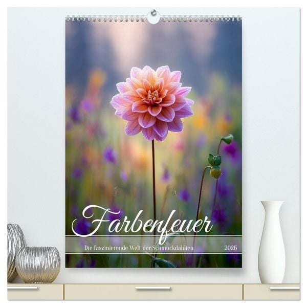 Produktbild: Farbenfeuer (hochwertiger Premium Wandkalender 2026 DIN A2 hoch), Kunstdruck in Hochglanz