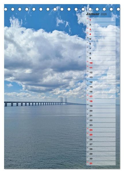 Produktbild: Skandinavien entdecken - Von Schweden nach Norwegen mit dem Wohnmobil (Tischkalender 2026 DIN A5 hoch), CALVENDO Monatskalender