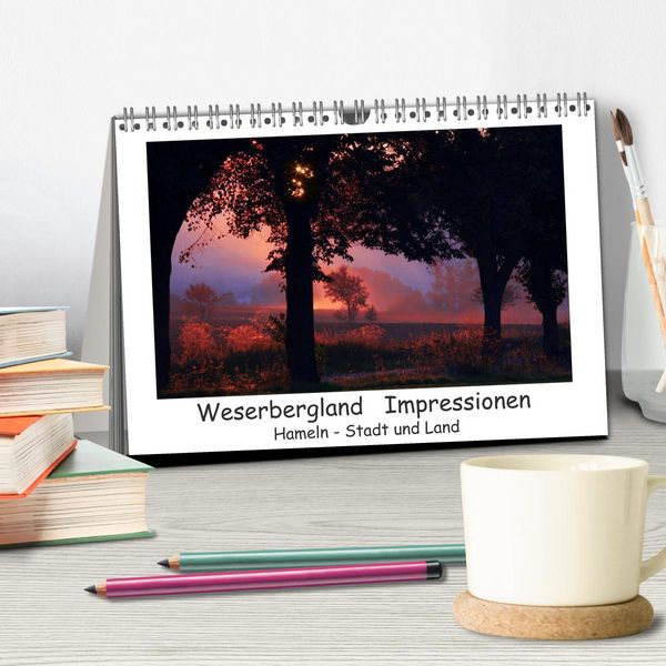 Produktbild: Weserbergland Impressionen (Tischkalender 2026 DIN A5 quer), CALVENDO Monatskalender