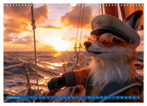 Produktbild: Der tierisch Skipper-Kalender (Wandkalender 2026 DIN A3 quer), CALVENDO Monatskalender
