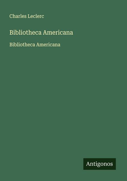 Produktbild: Bibliotheca Americana