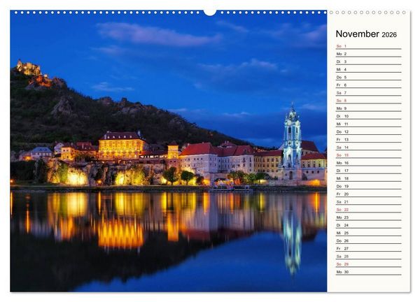 Produktbild: Die Wachau - An der Donau zwischen Melk und Krems (hochwertiger Premium Wandkalender 2026 DIN A2 quer), Kunstdruck in Hochglanz