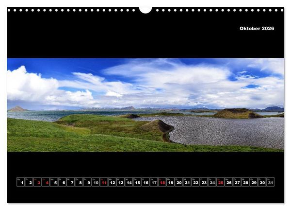 Produktbild: Island 2026 Landschaftspanoramen (Wandkalender 2026 DIN A3 quer), CALVENDO Monatskalender