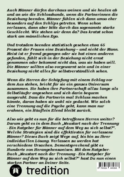 Produktbild: Neustart nach der Trennung - Ein Ratgeber f&uuml;r M&auml;nner auf dem Weg zu sich selbst