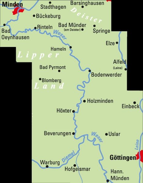 Produktbild: BVA ADFC Regionalkarte Weserbergland 1:75.000