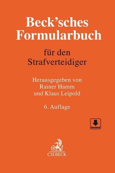 Produktbild: Beck'sches Formularbuch f&uuml;r den Strafverteidiger