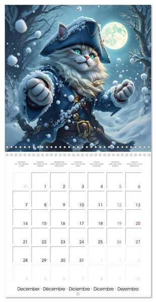 Produktbild: Pirate Cats (Wall Calendar 2026 12 &times; 12 Inch) CALVENDO 12 Month Wall Calendar