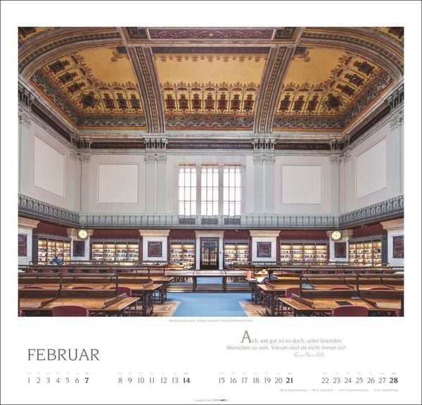 Produktbild: Welt der Bibliotheken Kalender 2027