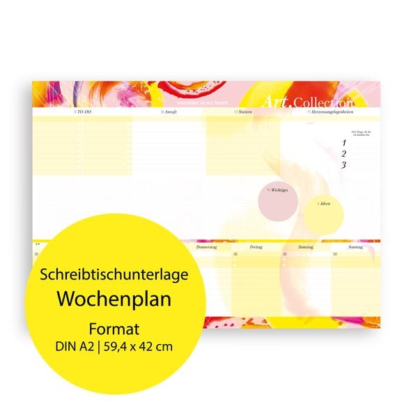 Produktbild: Schreibtischunterlage aus Papier DIN A2| 50 Blatt zum Abrei&szlig;en aus der Art.Collection von Stay Inspired