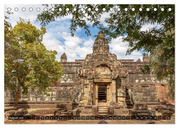 Produktbild: Angkor - Die Tempel der Khmer (Tischkalender 2026 DIN A5 quer), CALVENDO Monatskalender