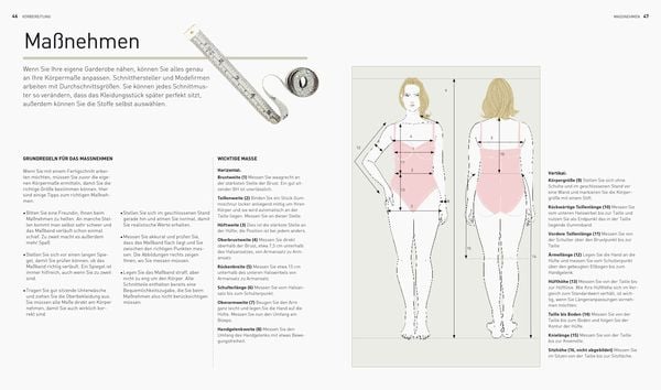 Produktbild: Kleidung N&auml;hen. Vom richtigen Ma&szlig;nehmen bis zum perfekten Saum: Das umfassende Handbuch mit &uuml;ber 150 Techniken.