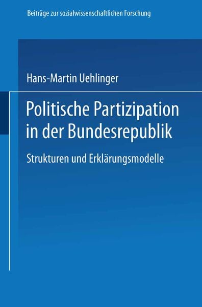 Produktbild: Politische Partizipation in der Bundesrepublik