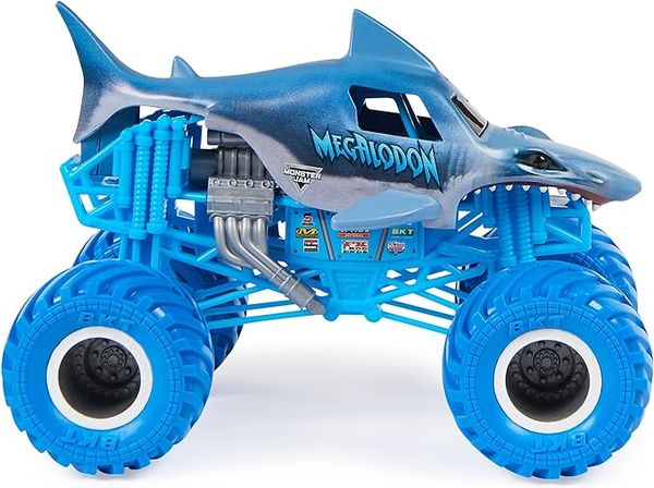 Produktbild: Monster Jam, offizieller Megalodon Monster Truck, Druckguss-Fahrzeug zum Sammeln im Ma&szlig;stab 1:24, Spielzeug f&uuml;r Kinder ab 3 Jahren