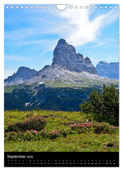 Produktbild: Dolomiten &ndash; Eine Gipfelparade (Wandkalender 2026 DIN A4 hoch), CALVENDO Monatskalender