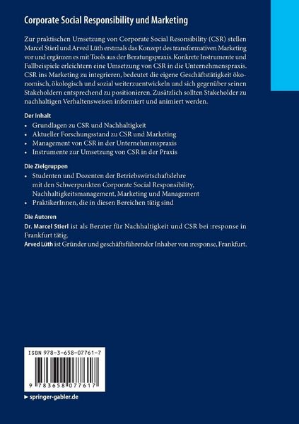 Produktbild: Corporate Social Responsibility und Marketing