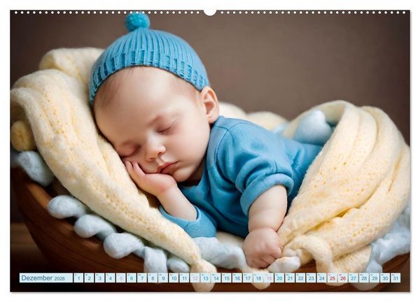 Produktbild: Schlummernde Babys (hochwertiger Premium Wandkalender 2026 DIN A2 quer), Kunstdruck in Hochglanz