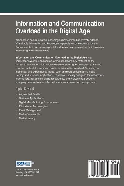 Produktbild: Information and Communication Overload in the Digital Age